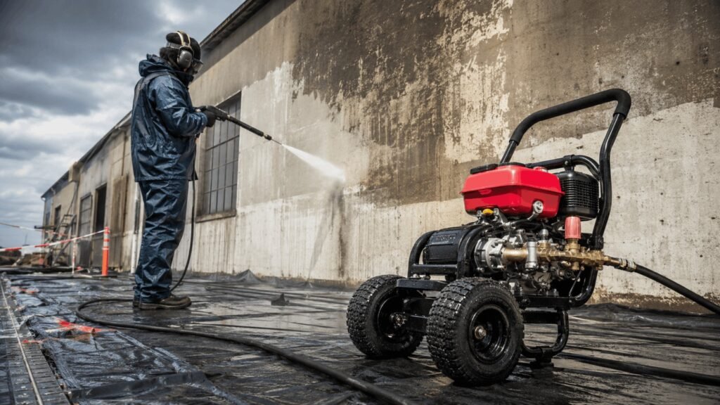 Commercial pressure washing operation with Honda GX390 engine