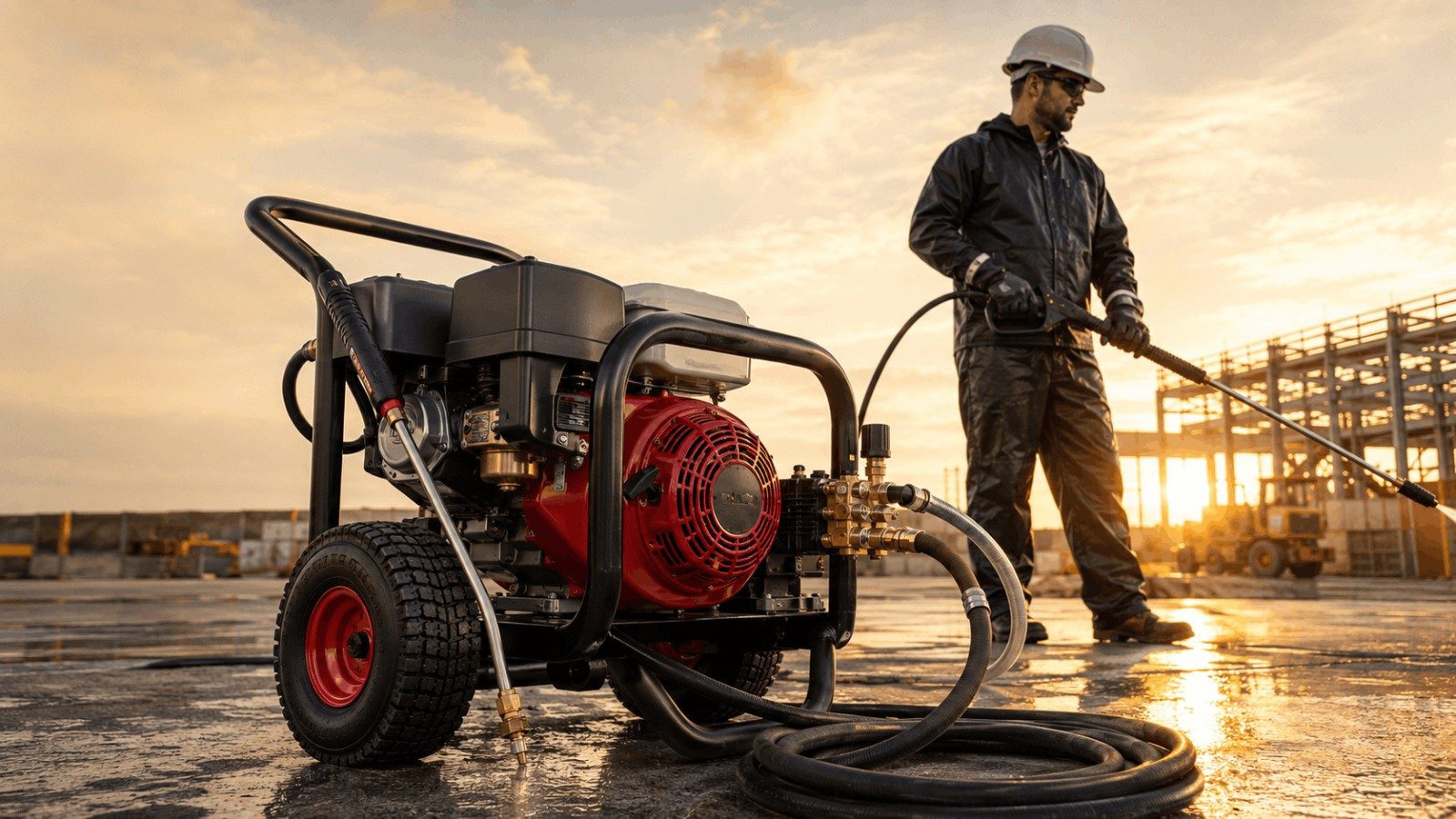 Honda GX390 4000 PSI commercial pressure washer with triplex pump