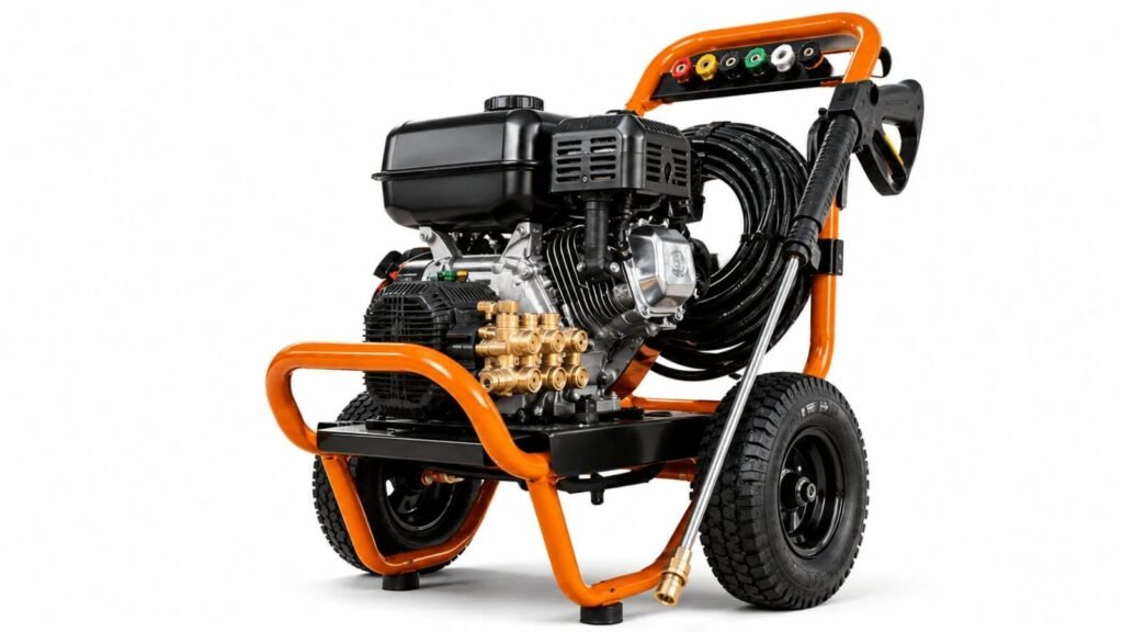 Simpson PowerShot 3500 PSI commercial gas pressure washer side profile view