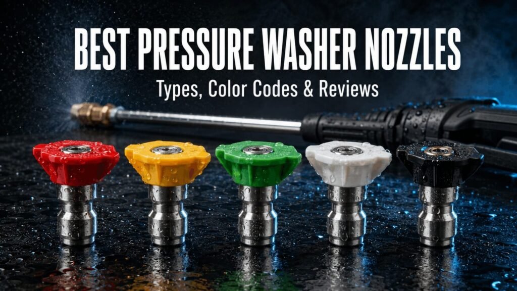 Best pressure washer nozzles guide showing spray tip types and color codes