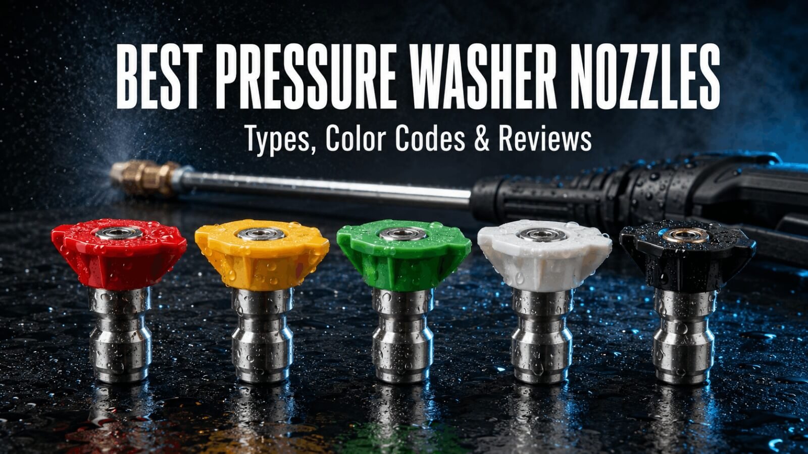 Best pressure washer nozzles guide showing spray tip types and color codes
