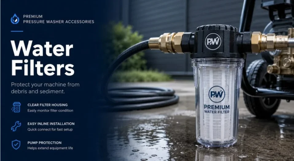 M MINGLE garden hose inlet water filter with mesh screens for pressure washer pump protection