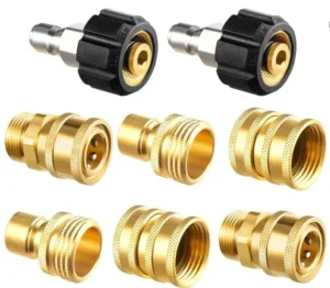 Twinkle Star 8 piece pressure washer adapter set with M22 14mm quick connect fittings
