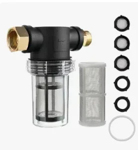 M MINGLE garden hose inlet water filter with mesh screens for pressure washer pump protection