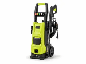 Sun Joe SPX3000 electric pressure washer with spray wand and color coded quick connect nozzles