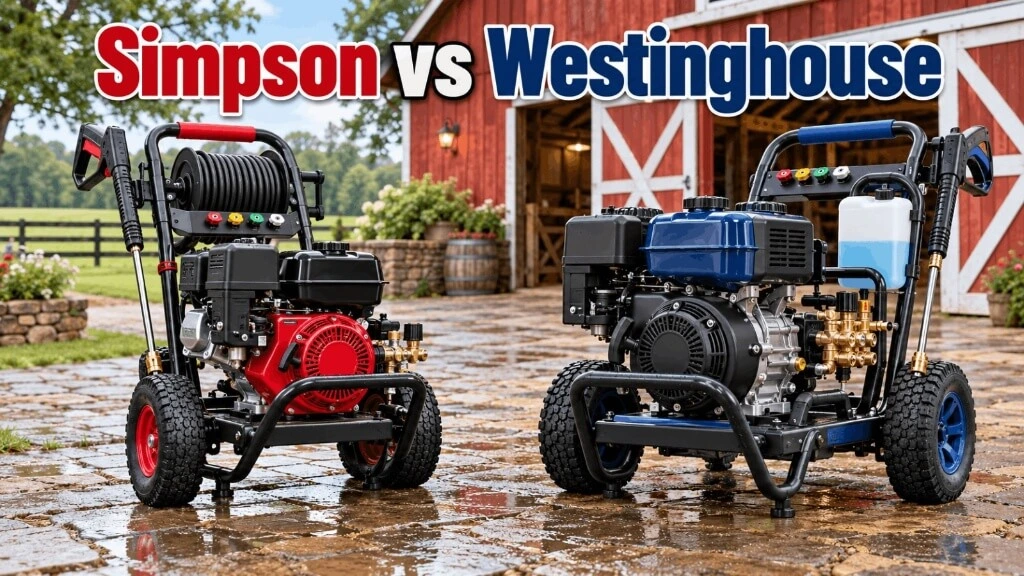 Simpson vs Westinghouse gas pressure washers comparison side by side