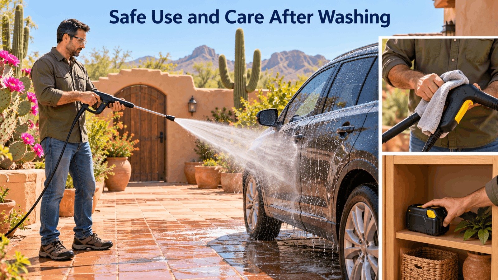 500W cordless car wash gun