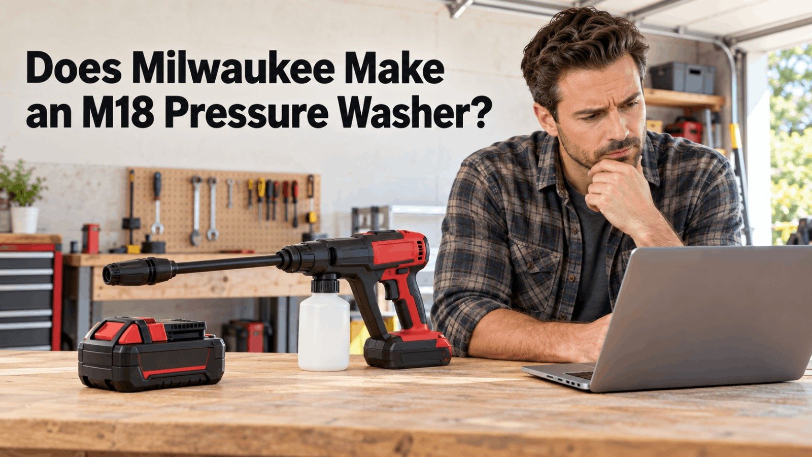 Does Milwaukee make an M18 pressure washer? Milwaukee M18 cordless pressure washer search with battery and sprayer