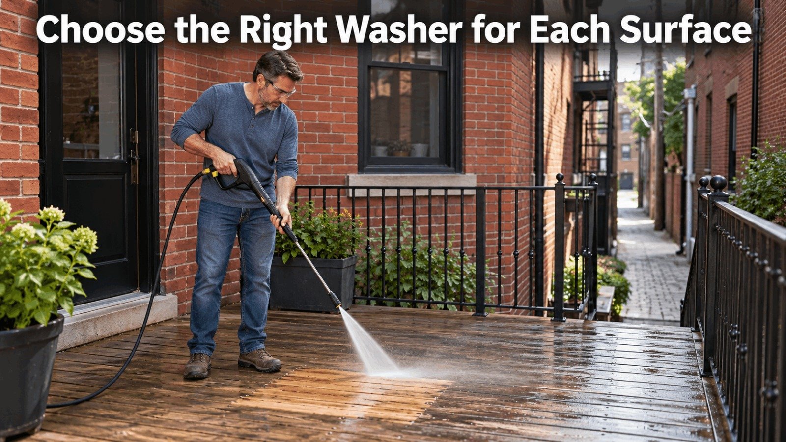 Choosing the best pressure washer for home use to clean a patio and deck